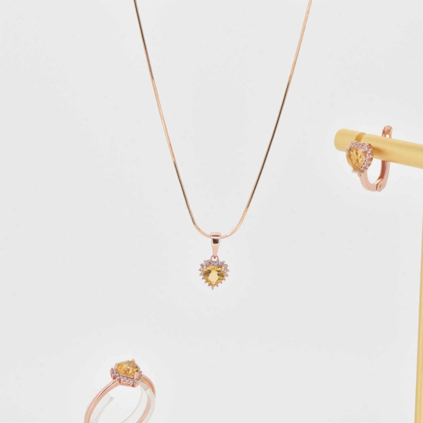 Rose Gold Heart Set