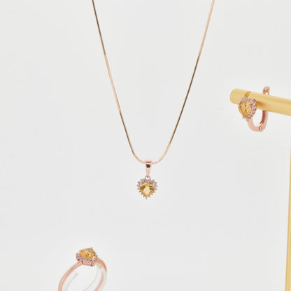 Rose Gold Heart Set