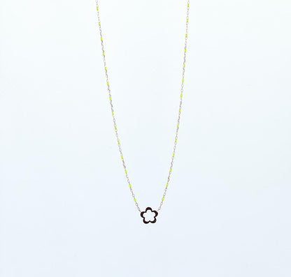 18k pendant necklace with Flower