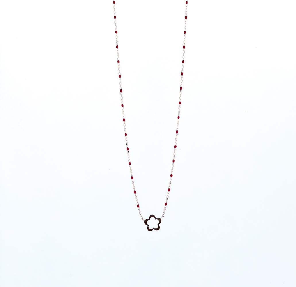 18k pendant necklace with Flower