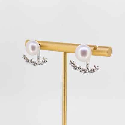 Floating Pearl Earring